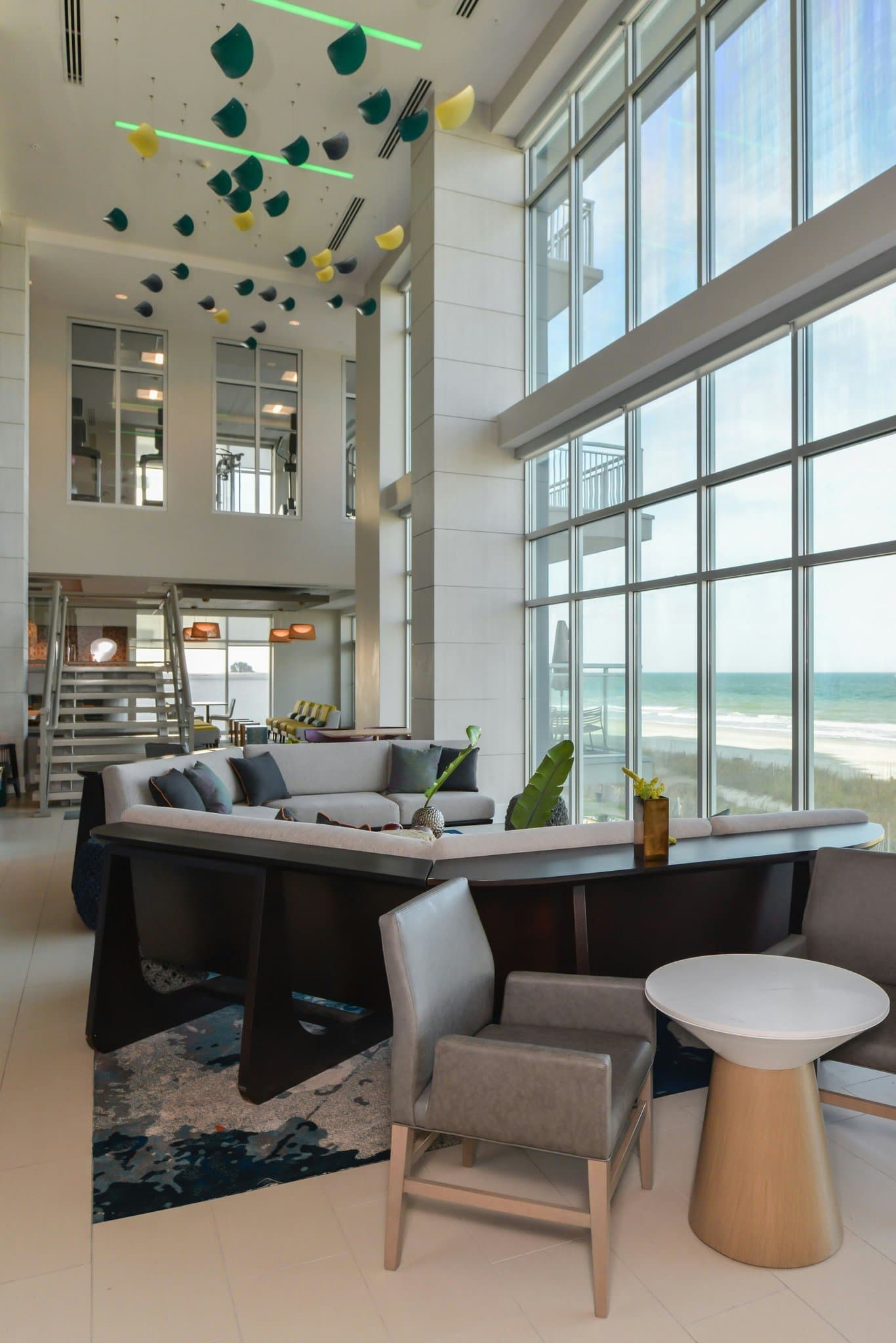 Covered patio with ocean view