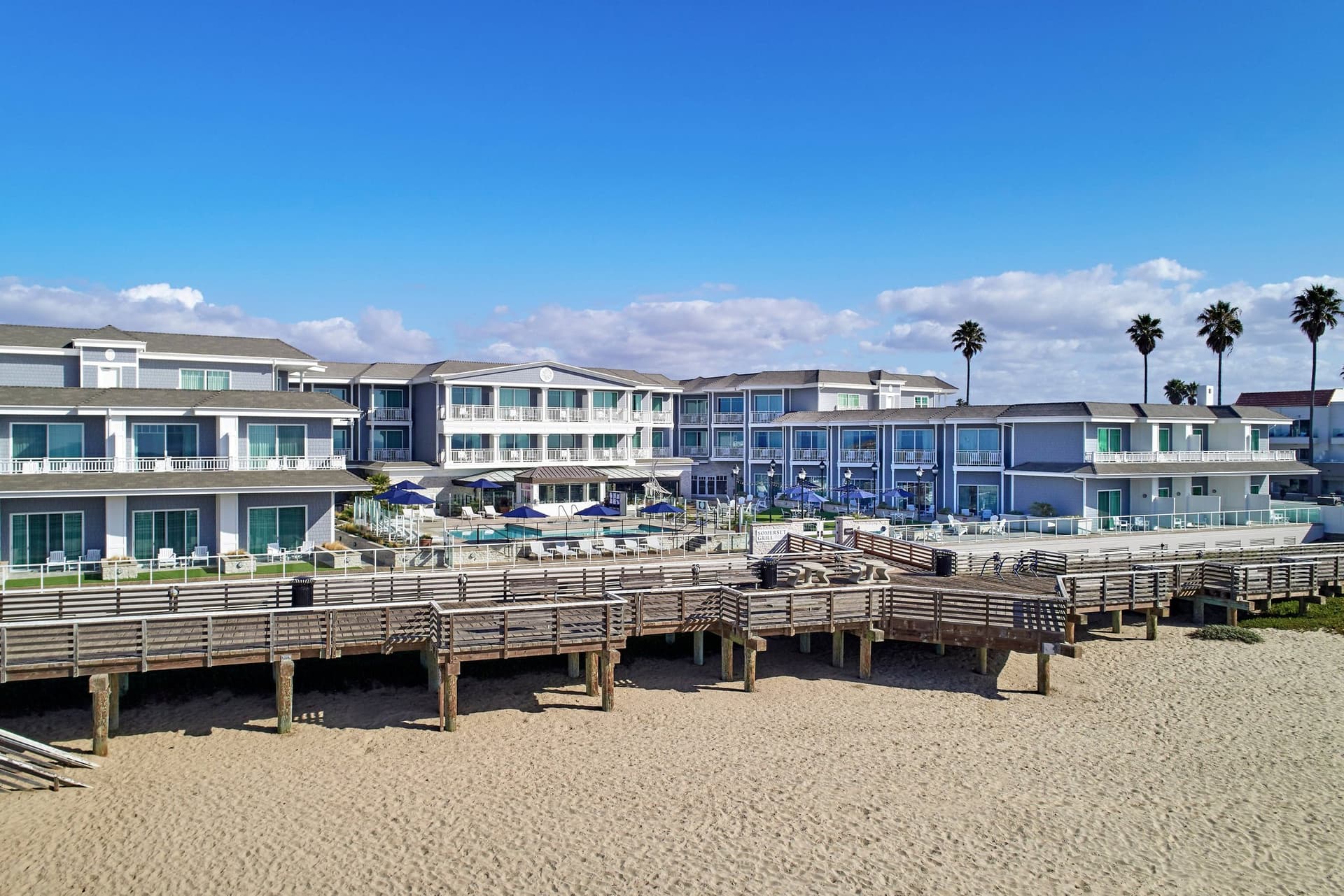 Covered patio with ocean view