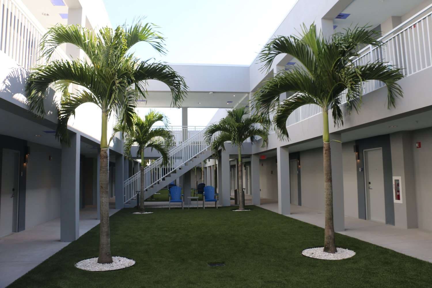 Covered patio with ocean view