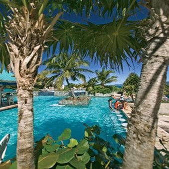 Covered patio with ocean view