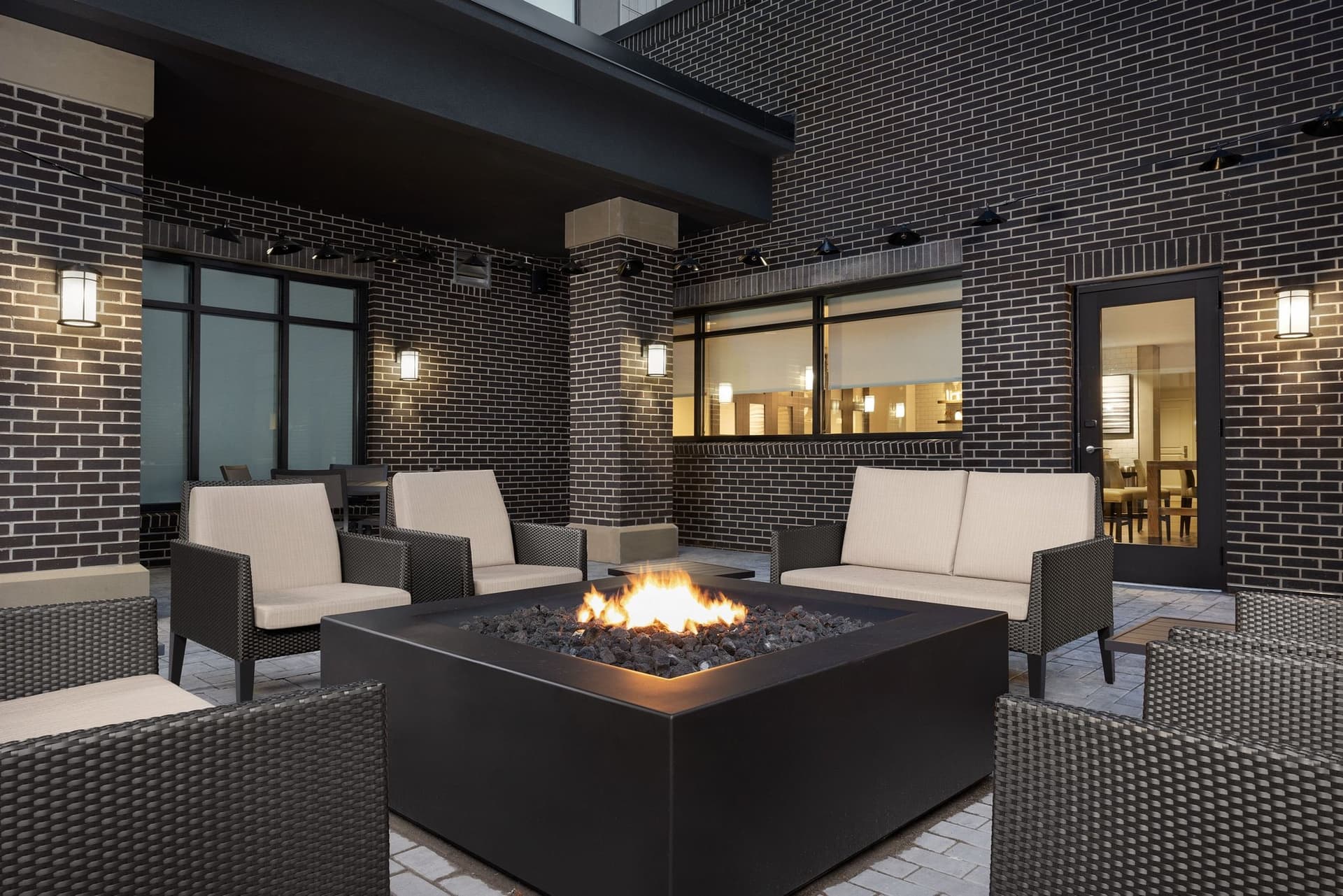 Covered patio with ocean view