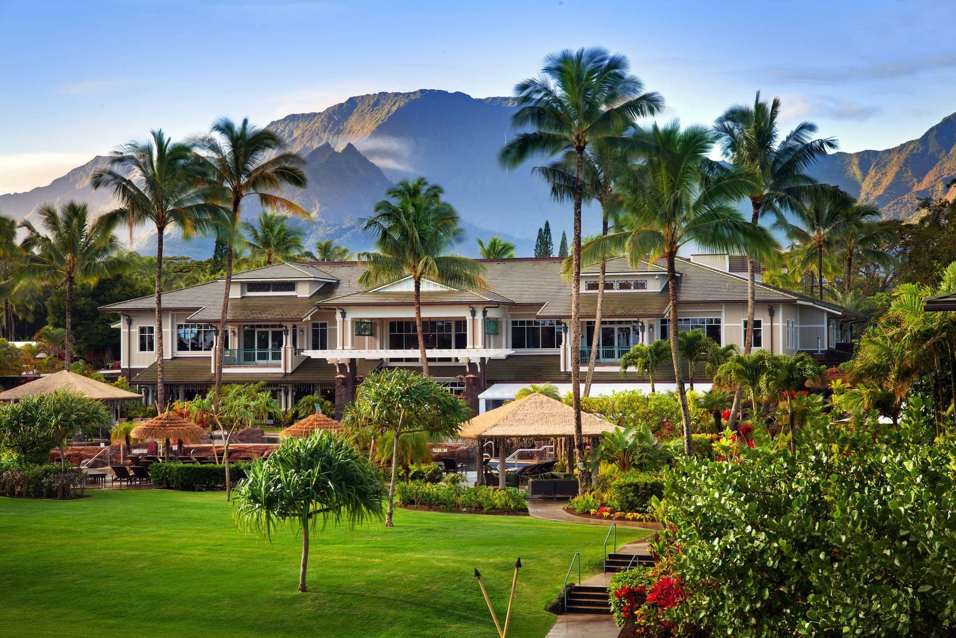 Covered patio with ocean view