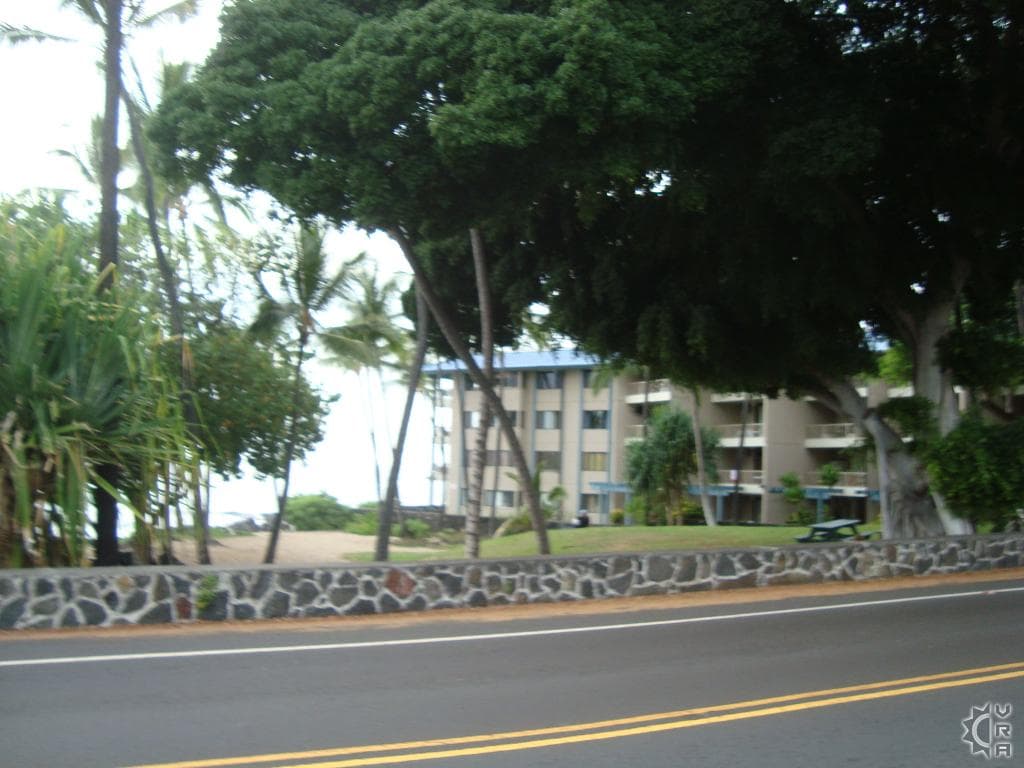 Covered patio with ocean view