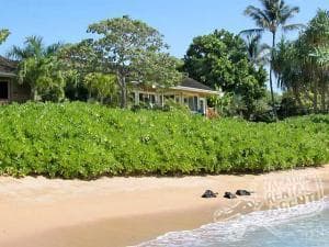 Covered patio with ocean view