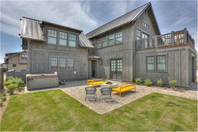 Covered patio with ocean view