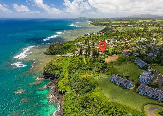 Aerial view of property