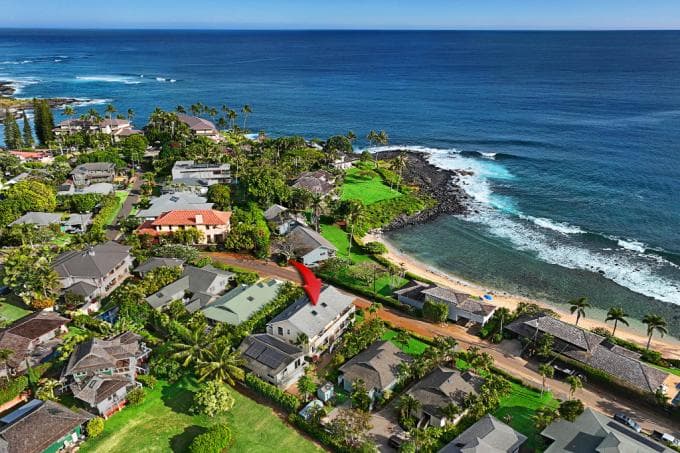 Aerial view of property