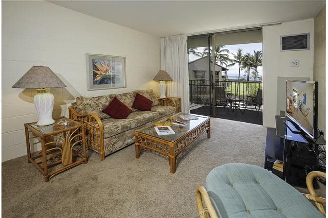 Covered patio with ocean view