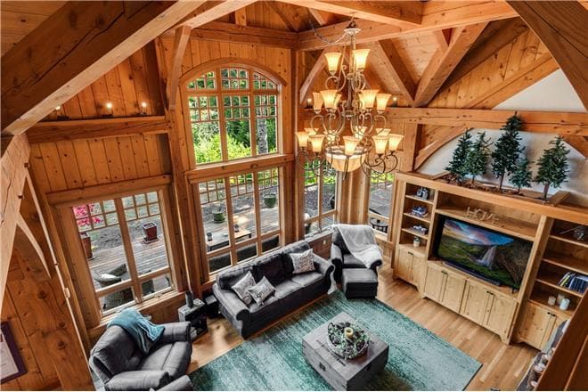 Covered patio with ocean view