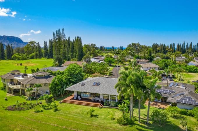 Aerial view of property