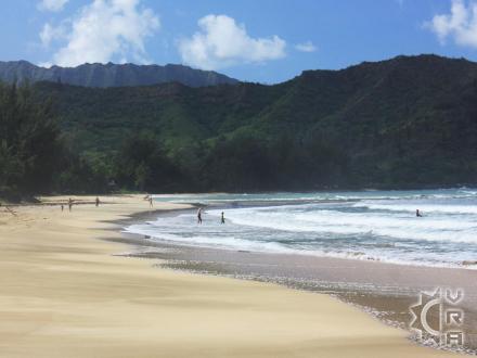 Hanalei beach: Pine Trees aka Waioli County Beach Park